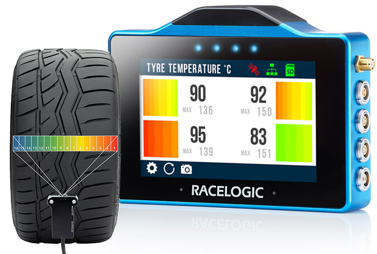 VBOX Touch Tyre Temp Screen